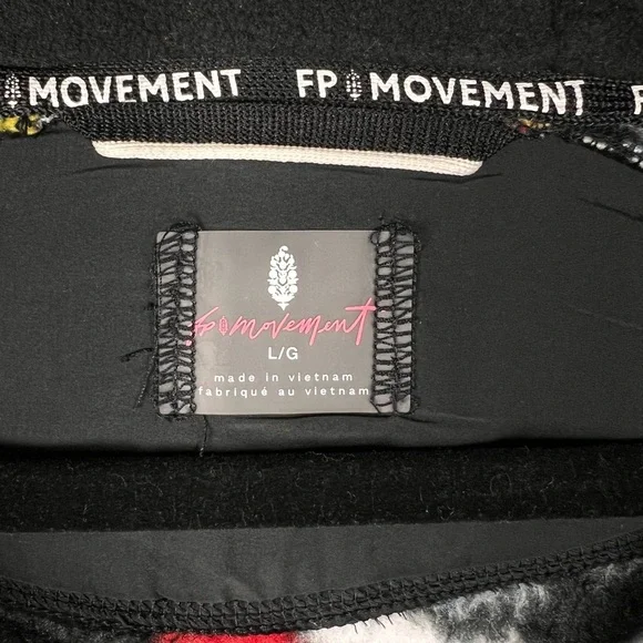 Free People Movement Wild and Free Printed Fleece Pullover Wildflower Retro Sz L - Picture 7 of 7